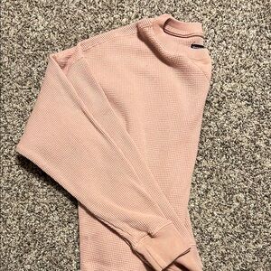 Abercrombie & Fitch Beige Waffle Knit Top